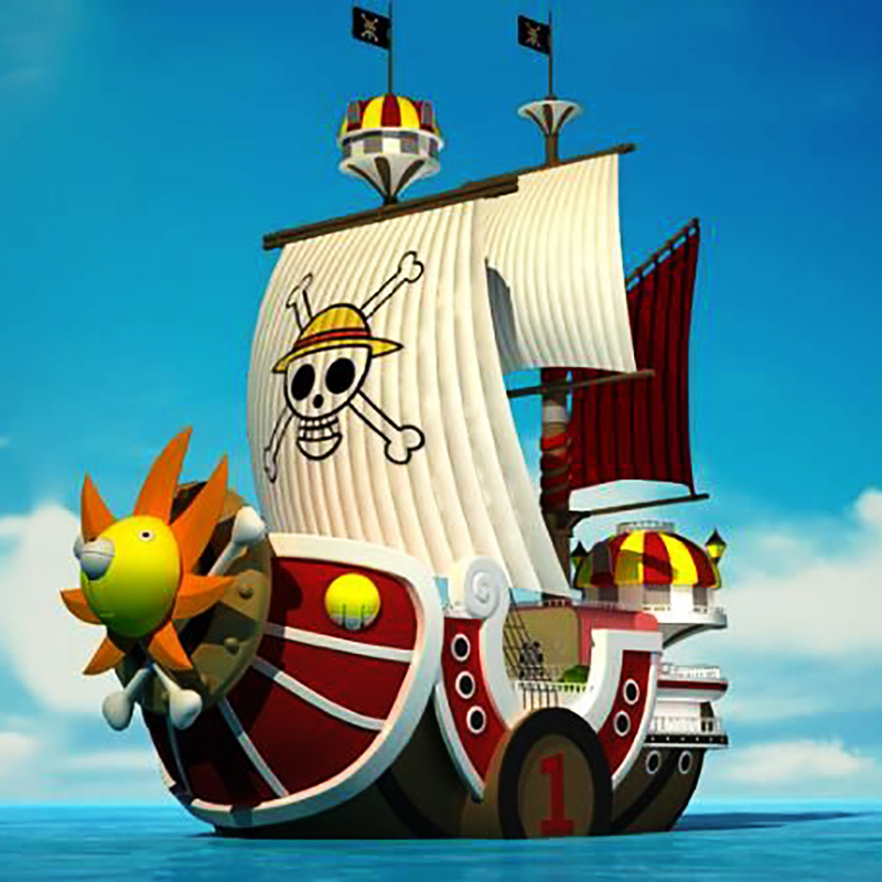 海贼王儿童游乐景观装饰木船