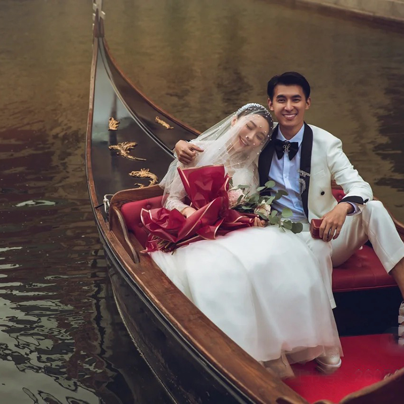 威尼斯贡多拉摄影景观装饰欧式木船